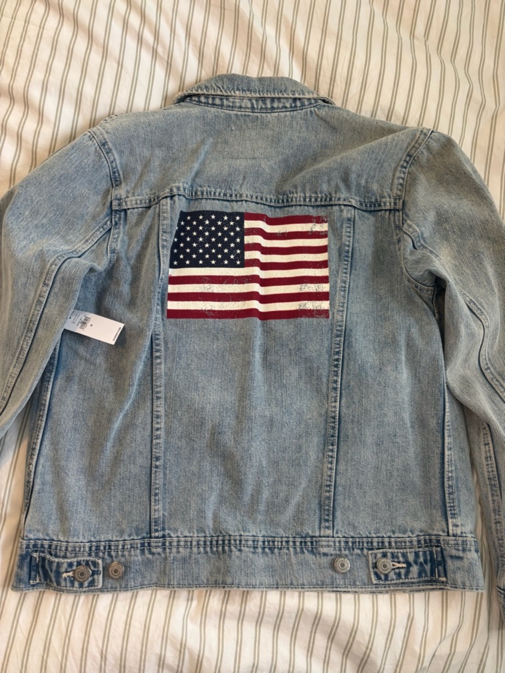 American Flag Jean jacket NWT. Perfect for summer